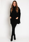 D.E.C.K By Decollage One Size Button Detail Knitted Sweater, Black