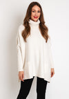 D.E.C.K By Decollage Button Detail One Size Knitted Sweater, Cream