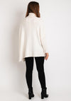 D.E.C.K By Decollage Button Detail One Size Knitted Sweater, Cream