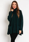 D.E.C.K By Decollage One Size Button Detail Knitted Sweater, Green