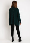D.E.C.K By Decollage One Size Button Detail Knitted Sweater, Green