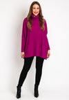 D.E.C.K By Decollage One Size Button Detail Knitted Sweater, Magenta