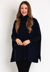 D.E.C.K By Decollage One Size Button Detail Knitted Sweater, Navy
