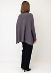 d.e.c.k By Decollage One Size Button Detail Knitted Sweater, Slate Grey