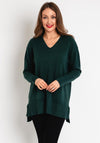 D.E.C.K By Decollage One Size Pocket Detail Knit Sweater, Green