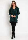 D.E.C.K By Decollage One Size Pocket Detail Knit Sweater, Green