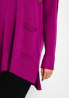 D.E.C.K By Decollage One Size Pocket Detail Knit Sweater, Magenta