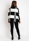 D.E.C.K By Decollage One Size Colour Block Roll Knit Sweater, Black
