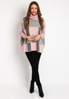 D.E.C.K By Decollage One Size Colour Block Knit Sweater, Pink