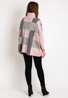 D.E.C.K By Decollage One Size Colour Block Knit Sweater, Pink