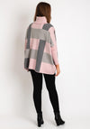 D.E.C.K By Decollage One Size Colour Block Knit Sweater, Pink