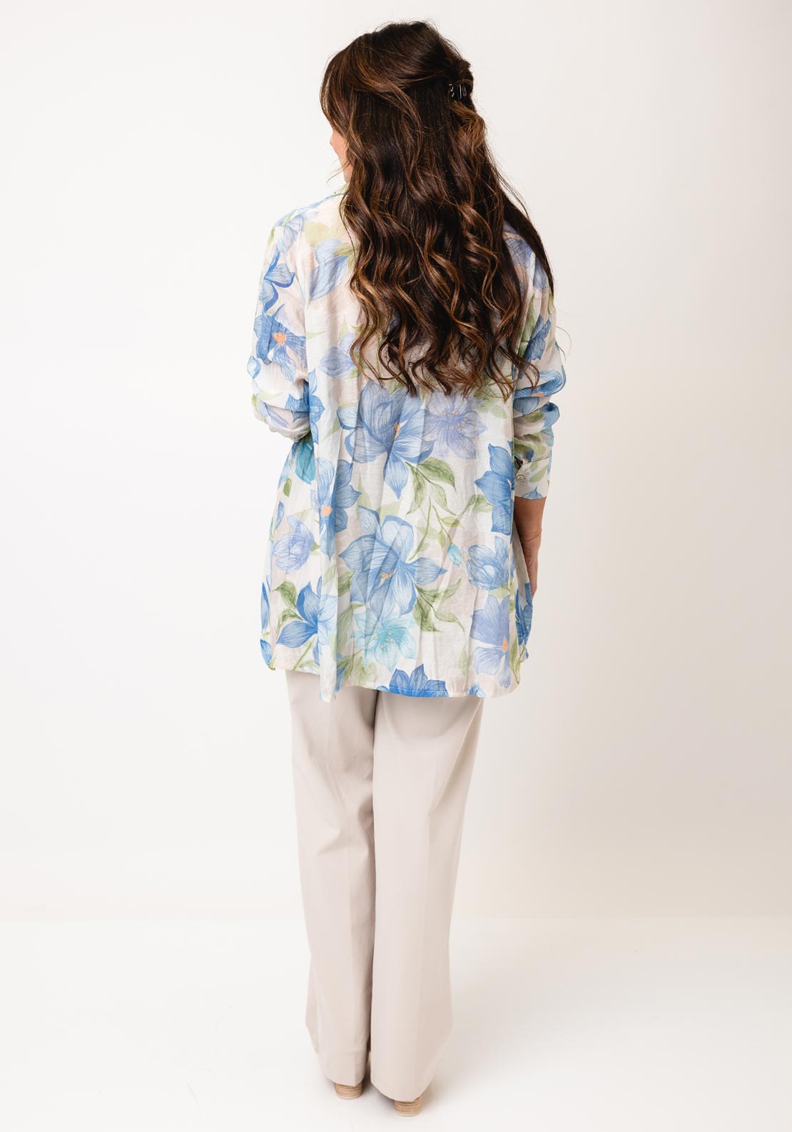 d.e.c.k by Decollage One Size Floral Shirt, Blue