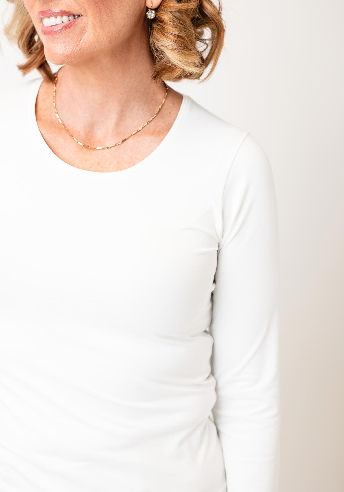 d.e.c.k by Decollage Jersey Fitted Top, Off White