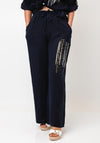 d.e.c.k by Decollage One Sized Linen Trousers, Navy