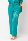 d.e.c.k by Decollage One Sized Linen Trousers, Turquoise