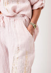 d.e.c.k by Decollage One Size Linen Trousers, Pink