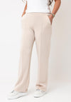 d.e.c.k. By Decollage Basic Straight Leg Trousers, Beige