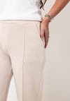 d.e.c.k. By Decollage Basic Straight Leg Trousers, Beige