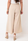 d.e.c.k By Decollage Basic Wide Leg Casual Trouser, Beige