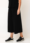 d.e.c.k By Decollage Elasticated Cropped Flared Trousers, Black