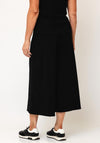 d.e.c.k By Decollage Elasticated Cropped Flared Trousers, Black