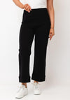 d.e.c.k By Decollage High Waisted Wide Leg Trousers, Black