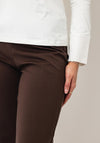 d.e.c.k By Decollage Wide Leg High Waisted Trousers, Chocolate Brown