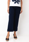 d.e.c.k By Decollage High Waisted Wide Leg Trousers, Navy