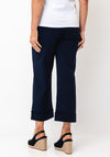 d.e.c.k By Decollage High Waisted Wide Leg Trousers, Navy