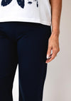 d.e.c.k By Decollage High Waisted Wide Leg Trousers, Navy