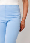 d.e.c.k By Decollage High Waisted Wide Leg Trousers, Sky Blue