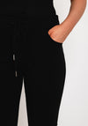D.e.c.k by Decollage Drawstring Waist Slim Leg Trouser, Black