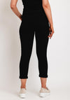 D.e.c.k by Decollage Drawstring Waist Slim Leg Trouser, Black