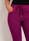 D.E.C.K by Decollage Drawstring Waist Slim Leg Trouser, Magenta