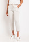 D.e.c.k By Decollage Drawstring Waist Slim Leg Trousers, Sand