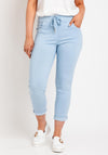 D.e.c.k By Decollage Drawstring Waist Slim Leg Trousers, Sky