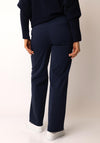 d.e.c.k by Decollage Elasticated Straight Leg Trousers, Navy