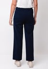 d.e.c.k by Decollage Elasticated Straight Leg Trousers, Navy