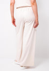 D.E.C.K By Decollage Elasticated Wide Leg Trousers, Cream