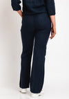 D.E.C.K By Decollage Pinstripe Straight Leg Linen Trouser, Navy