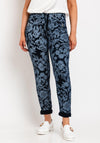 D.E.C.K By Decollage Floral Print Slim Leg Trousers, Navy