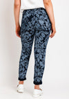 D.E.C.K By Decollage Floral Print Slim Leg Trousers, Navy
