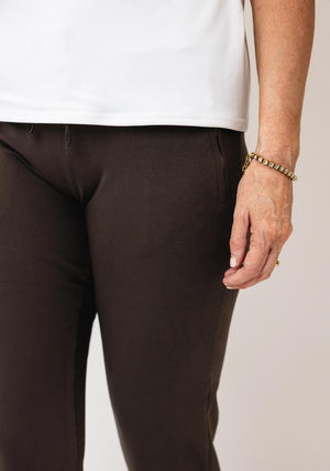 d.e.c.k By Decollage Elasticated Waist Joggers, Brown