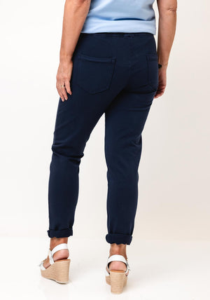D.E.C.K By Decollage Zipped Slim Leg Joggers, Navy
