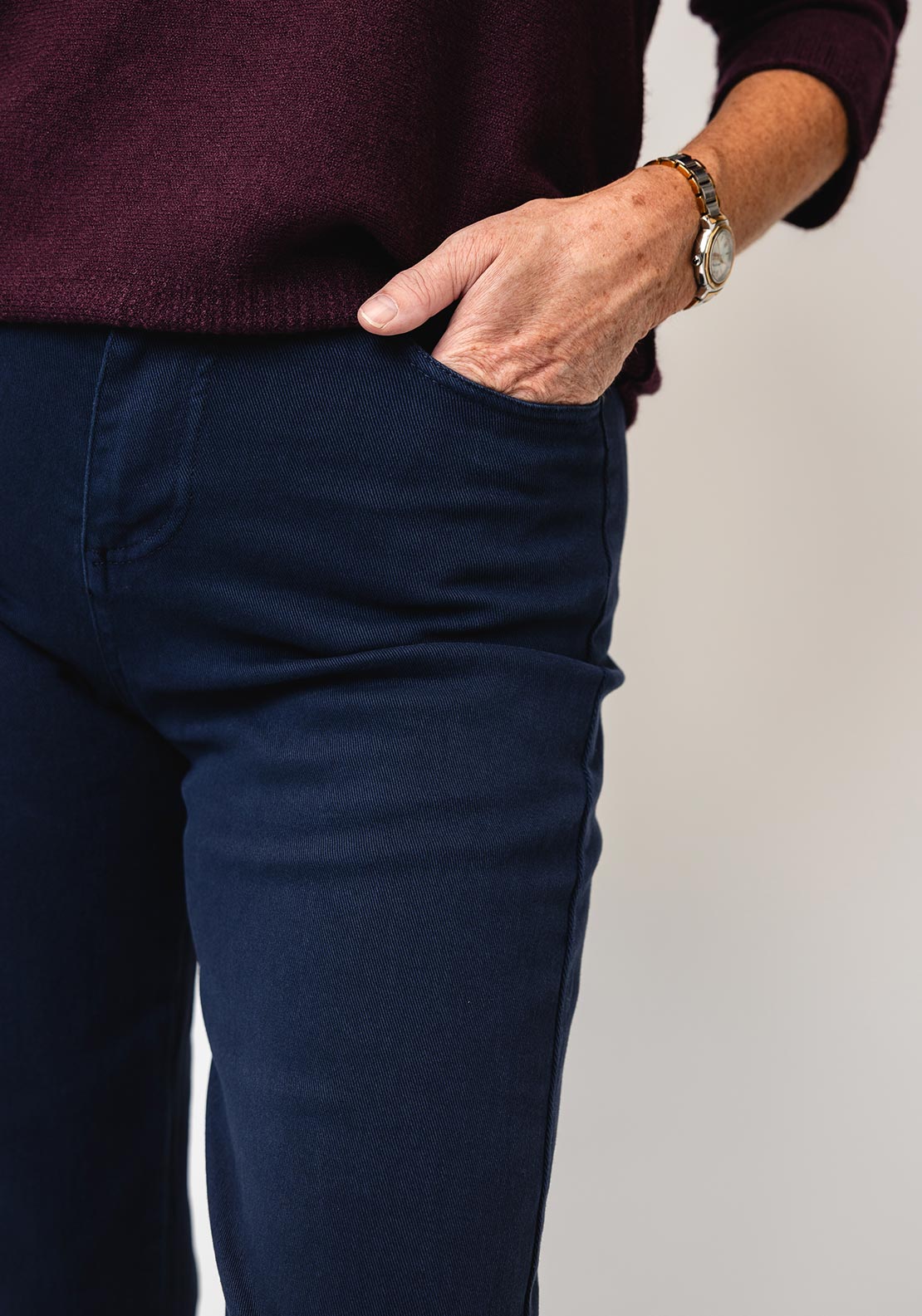 D.E.C.K By Decollage Wide Leg Jeans, Navy