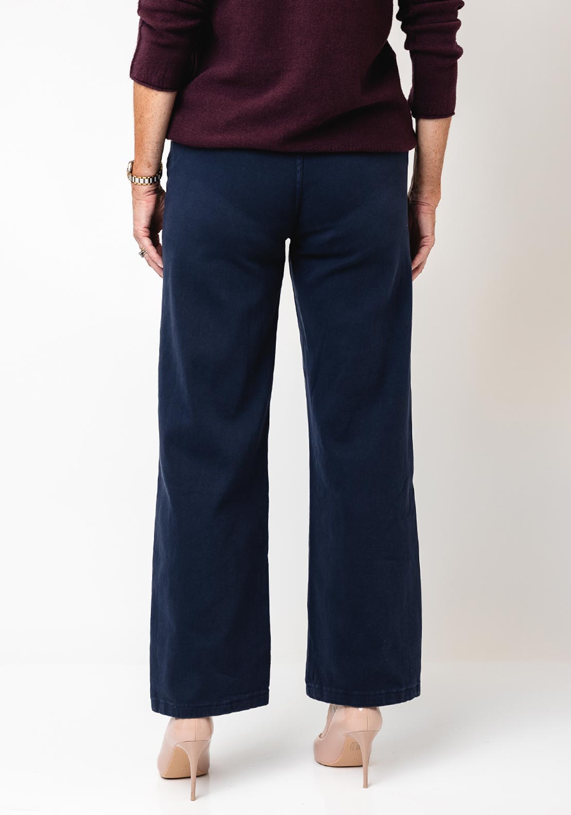 D.E.C.K By Decollage Wide Leg Jeans, Navy