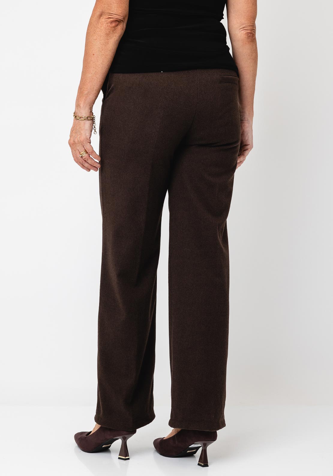 DECOLLAGE DECK HERRINGBONE TROUSER