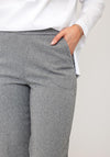 d.e.c.k by Decollage Wide Leg Herringbone Elasticated Trousers, Beige