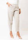 DECOLLAGE DECK HERRINGBONE BARREL TROUSER