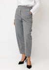 d.e.c.k by Decollage Herringbone Barrell Trousers, Light Grey
